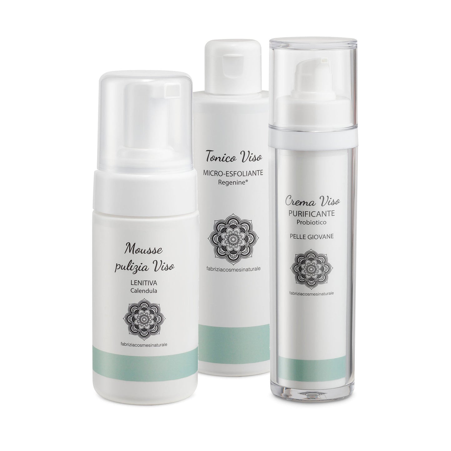 Routine Pelle Impura Young: Mousse pulizia Viso, Tonico micro-esfoliante e Crema Viso purificante Fabrizia Cosmesi Naturale