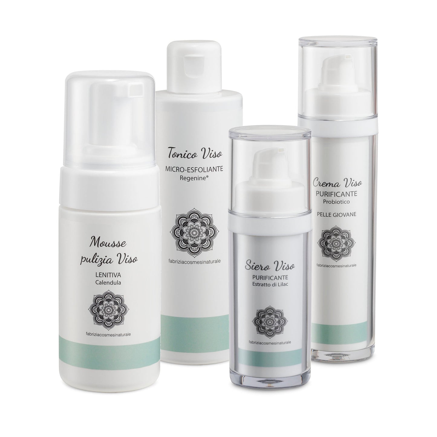 Routine Pelle Impura Young Intensiva: Mousse, Tonico, Siero e Crema Viso purificante Fabrizia Cosmesi Naturale