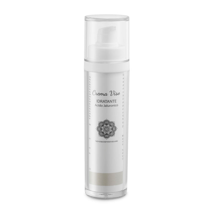 Crema viso idratante all'Acido Jaluronico 3PM, Airless 50 ml Fabrizia Cosmesi Naturale, idratazione a tre pesi molecolari
