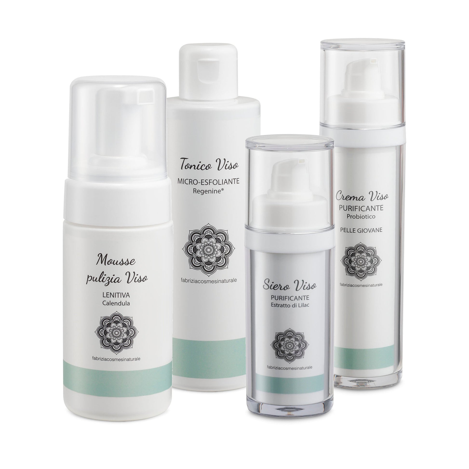 Routine Pelle Impura Young Intensiva: Mousse, Tonico, Siero e Crema Viso purificante Fabrizia Cosmesi Naturale