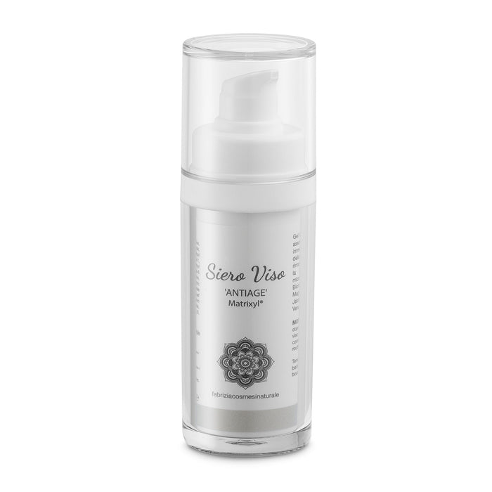 Siero viso antiage con Matrixyl®, Airless 30 ml Fabrizia Cosmesi Naturale, peptidi biomimetici
