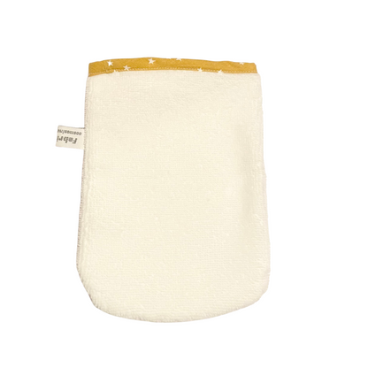Manopola Baby in cotone fatta a mano, ideale per bagnetto bebè e routine skincare adulti