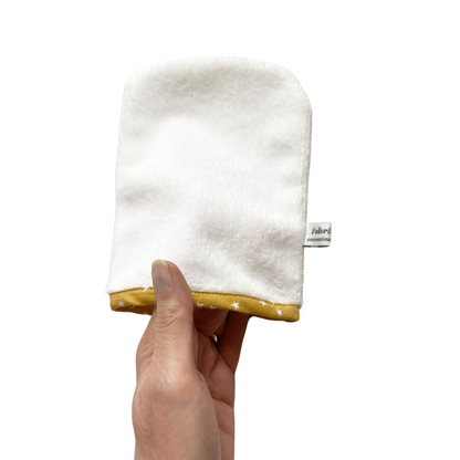 Manopola Baby in morbida spugna di cotone realizzata a mano, accessorio skincare per bebè